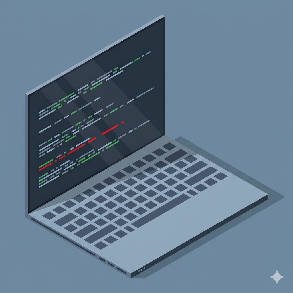 Portátil con código de programación